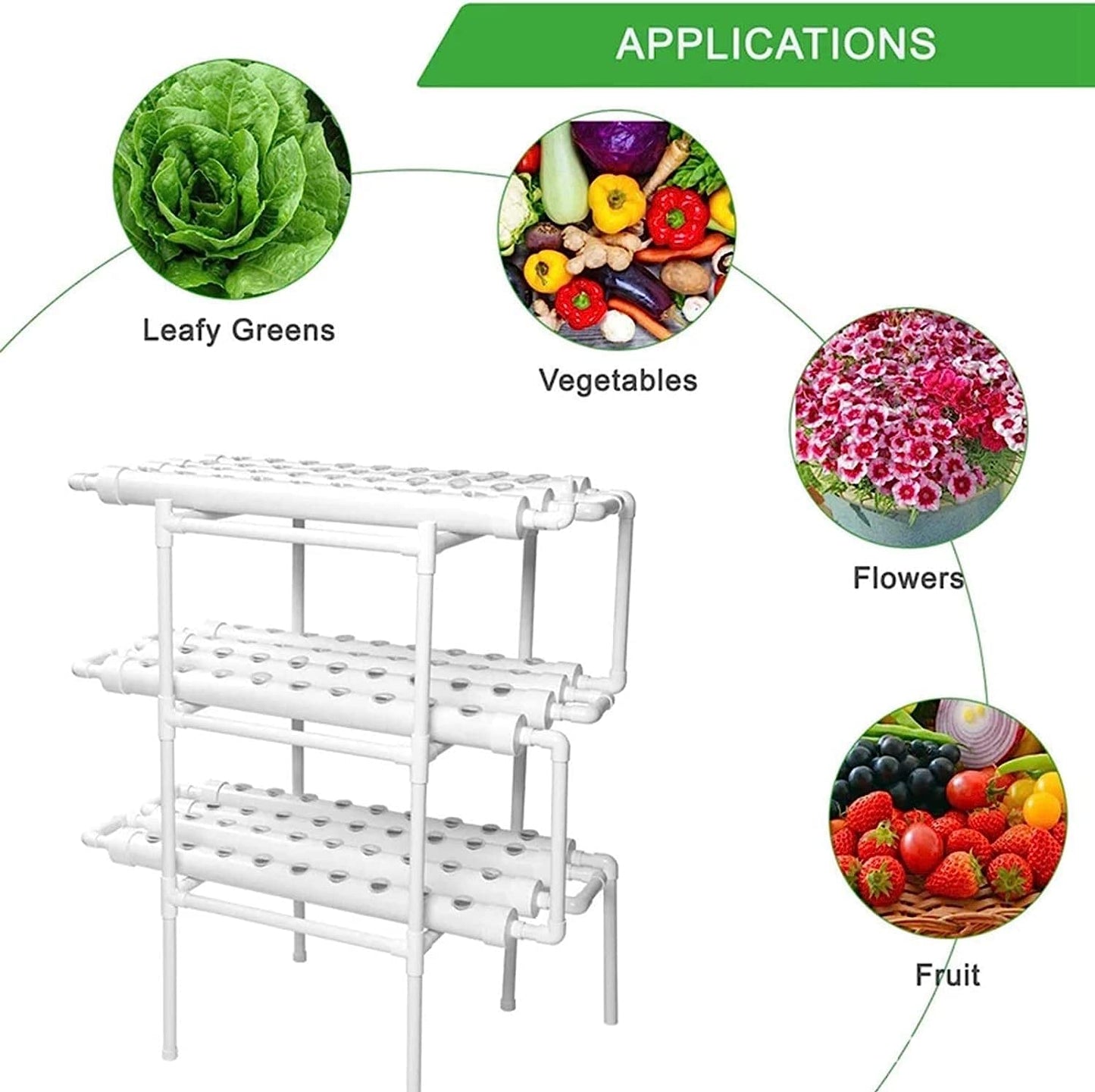 Hydroponic system with water pump