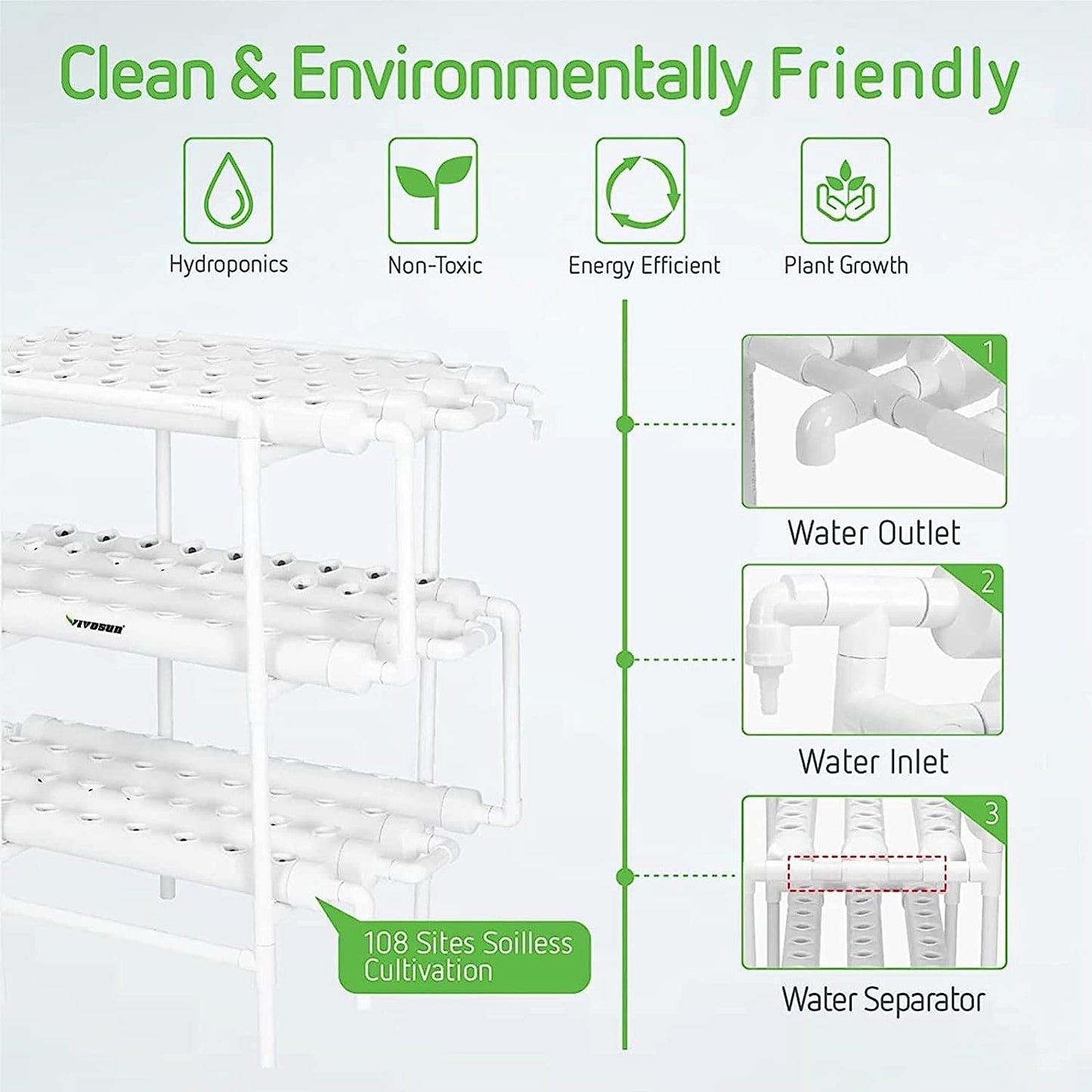 Indoor hydroponic vegetable growing