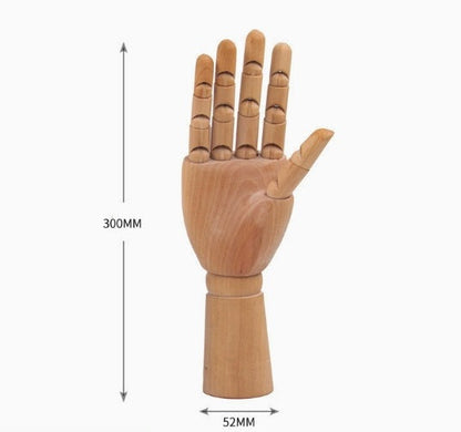 Wooden Hand Model Wood Hand Mannequin Right Hand 30cm