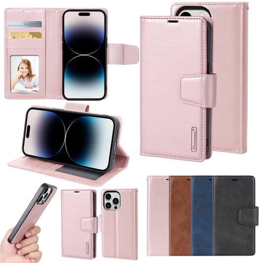 Compatible with iPhone 17 Hanman Miro Leather 2-in-1 Wallet Case with Magnetic Back