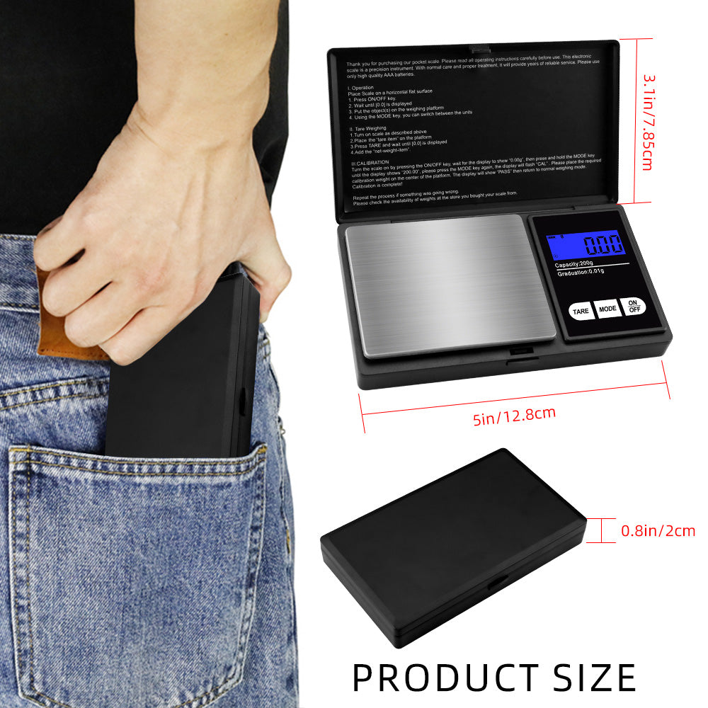 Stainless Steel Pocket Digital Scale 500g/0.01g