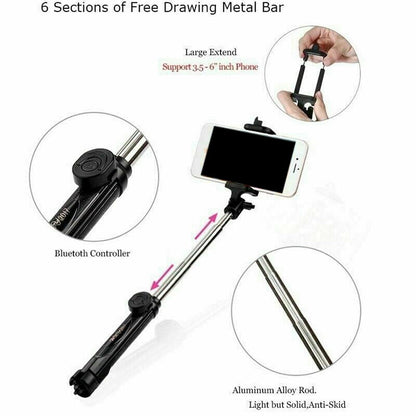 Foldable Selfie Stick Bluetooth Selfie Stick