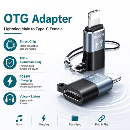 USB-C Female to Lightning Male Charging Converter Adapter