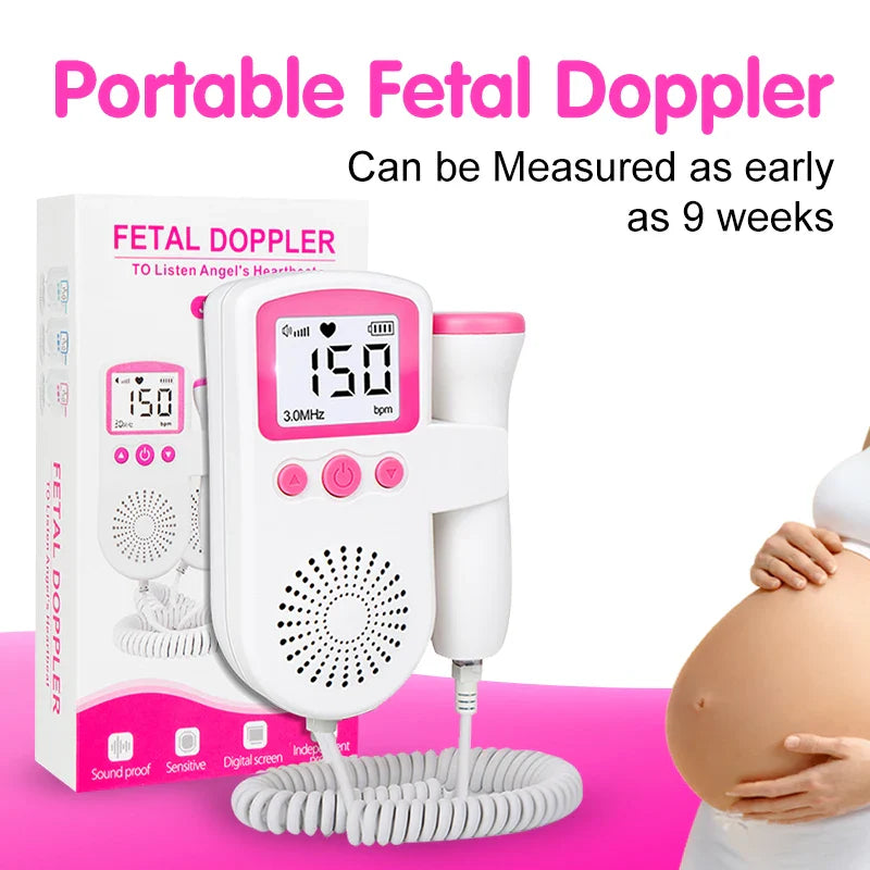 Fetal Doppler Baby Heart Monitor – LCD Display Pregnancy Heartbeat Detector