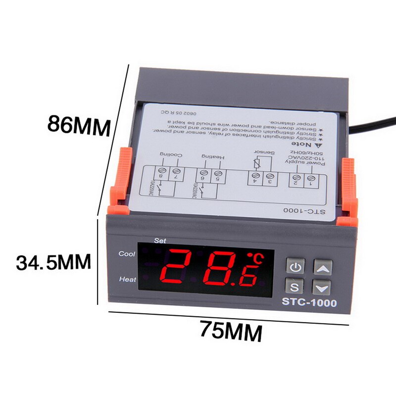 Temperature Controller 110-230V Controller Heating / Cooling