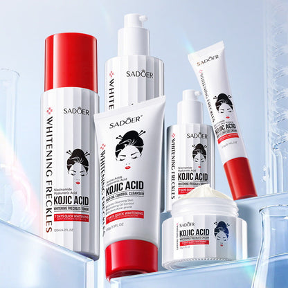 SADOER Hot Selling Facial Hydrating Moisturizing Anti Wrinkle Whitening Spot Removing and Kojic Acid Six Piece Set