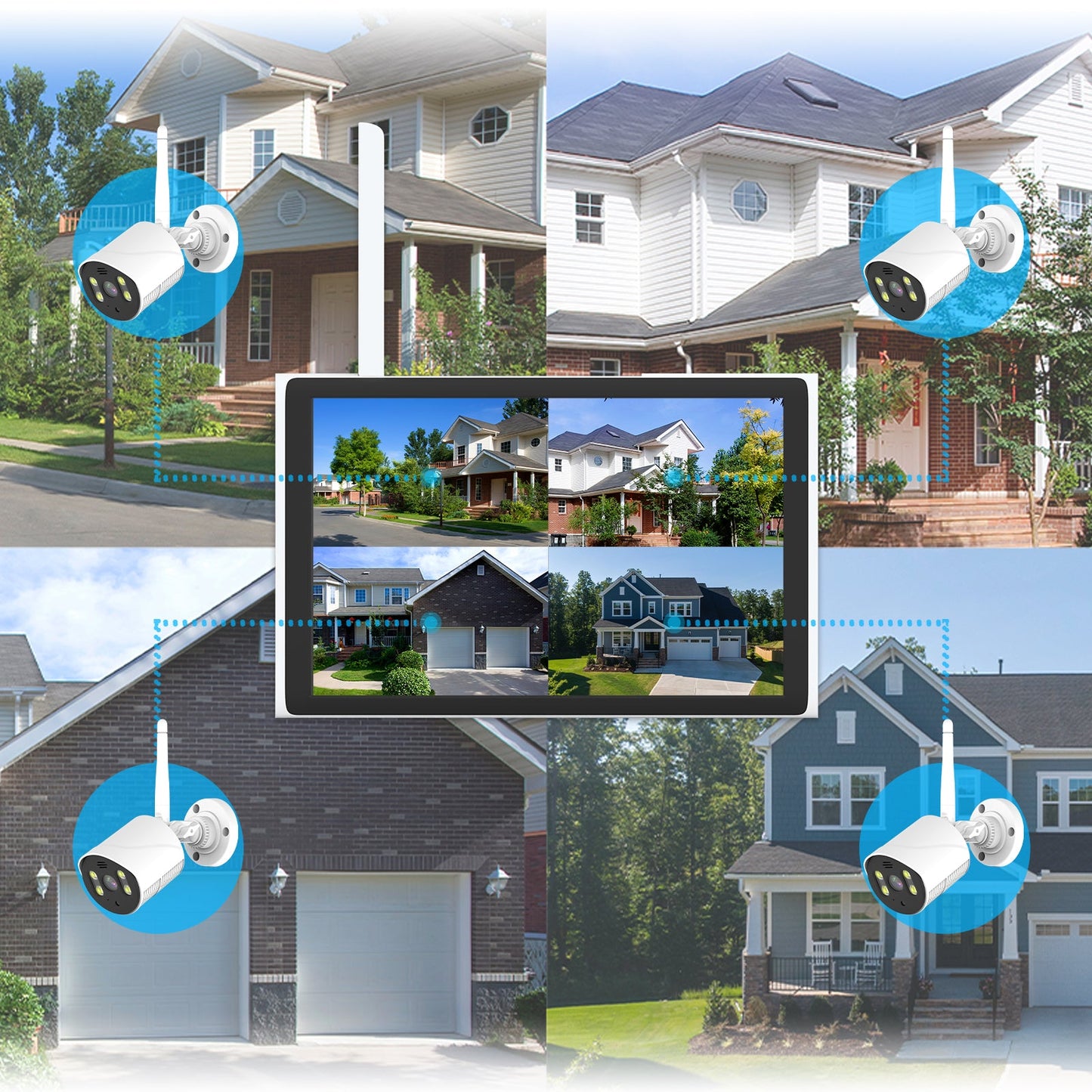 10.1 Inch Screen Wireless Security camera system CCTV NVR surveillance