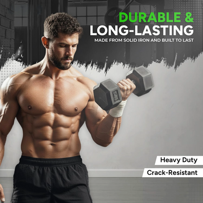 Hex Dumbbell Set - 2 x 7.5kg Hex Weights