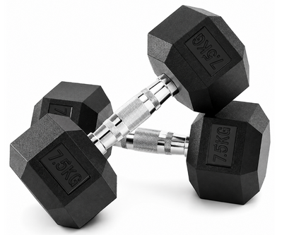 Hex Dumbbell Set - 2 x 7.5kg Hex Weights