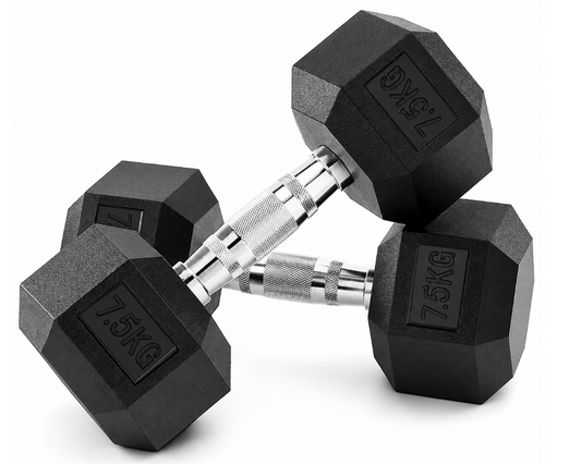 Hex Dumbbell Set - 2 x 7.5kg Hex Weights