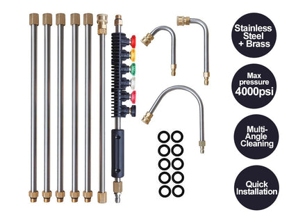 High Pressure Washer Extension Wand Set 10pcs
