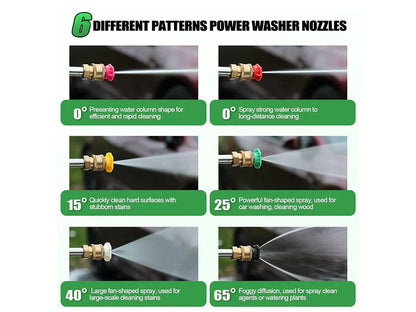 High Pressure Washer Extension Wand Set 10pcs