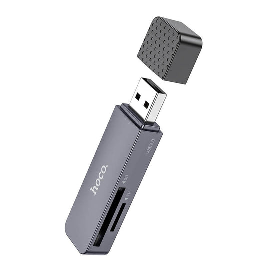 Hoco USB 2.0 Dual Slot High Speed Portable Card Reader for SD & TF Cards HB45