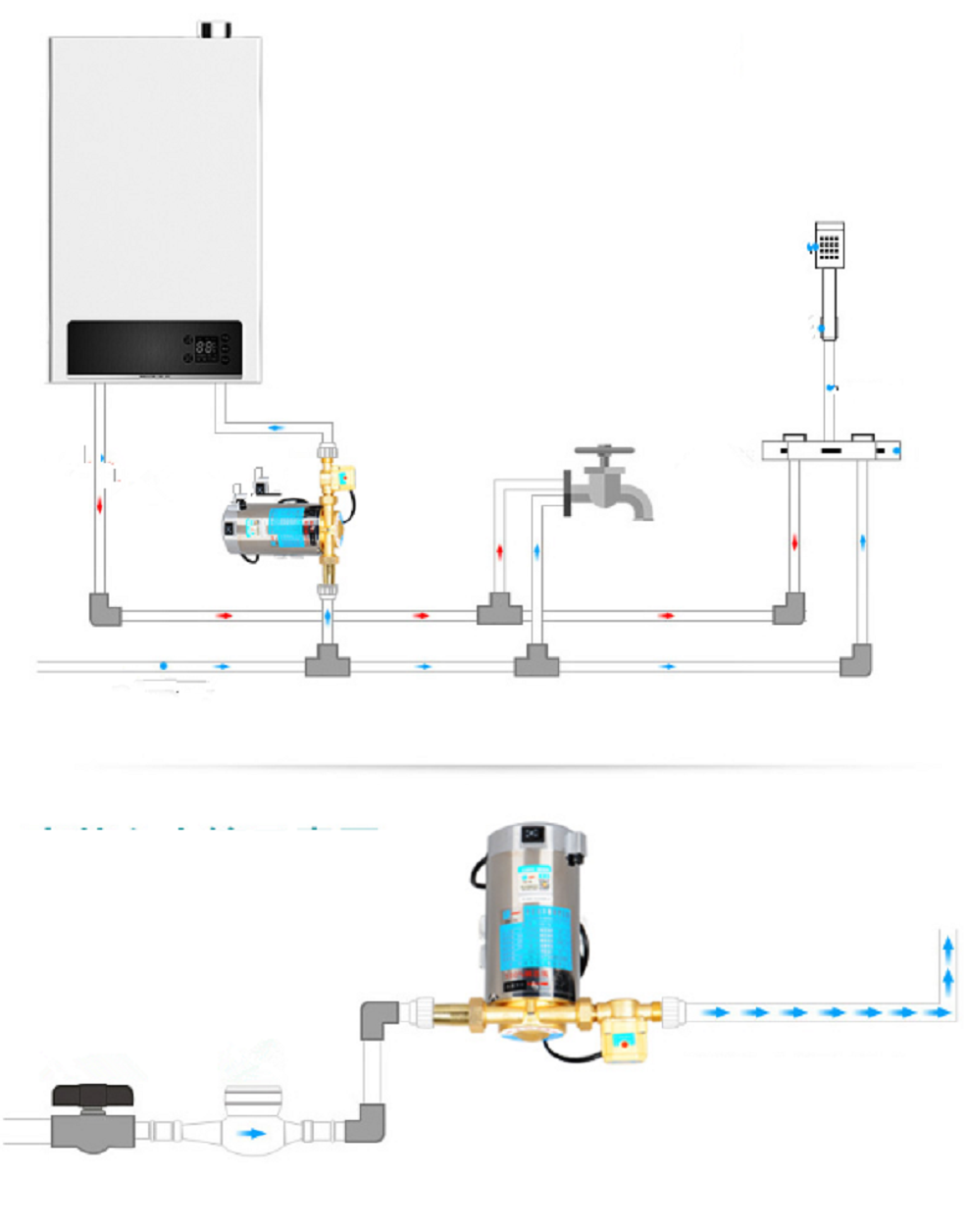 Low Shower Pressure 100W Booster Pump