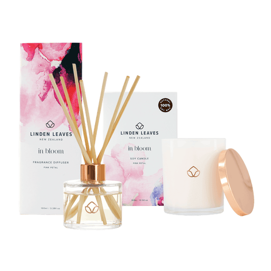 Pink Petal Fragranced Candle and Diffuser