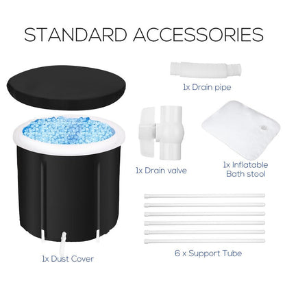 Portable Ice Bath Tub 300L Inflatable SPA Massage