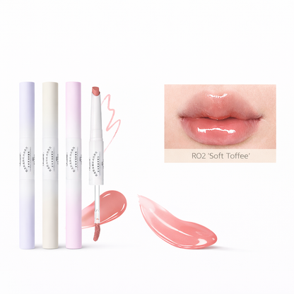 Flortte Rainbow Bubbles Series Dual-Ended Lip Liner & Lip Gloss Pencil