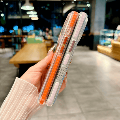 Compatible with iPhone 17 Pro IMD Transparent Airbag Shockproof Magnetic Phone Case