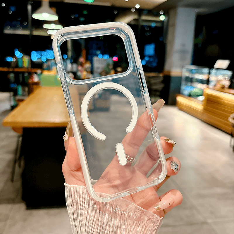 Compatible with iPhone 17 IMD Transparent Airbag Shockproof Magnetic Phone Case
