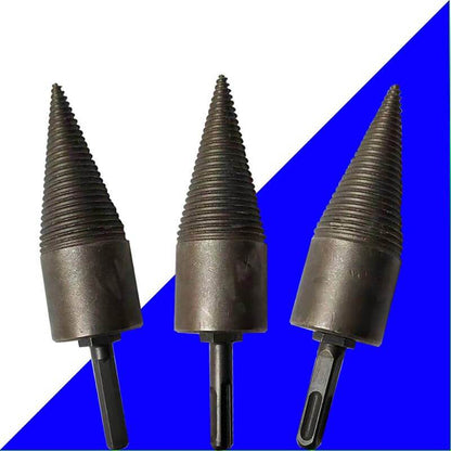 Firewood Splitter 32mm Firewood Drill Bit Wood Splitter with 3 Drill Handles Wood Bits high carbon steel - The Shopsite