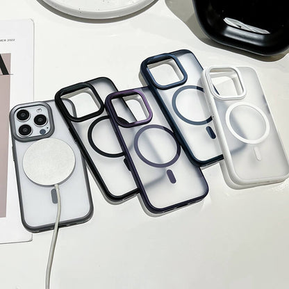Clarity Series Magnetic Anti-Fingerprint Back Compatible with iPhone 13 Pro Case