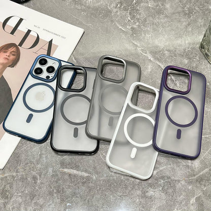 Clarity Series Magnetic Anti-Fingerprint Back Compatible with iPhone 14 Pro Case