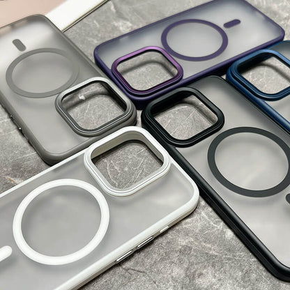 Clarity Series Magnetic Anti-Fingerprint Back Compatible with iPhone 15 Pro Case