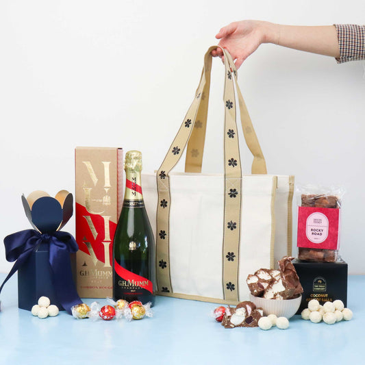 Champagne Edible Blooms Tote Bag