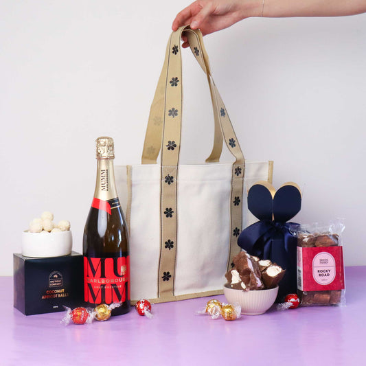 Champagne Edible Blooms Tote Bag