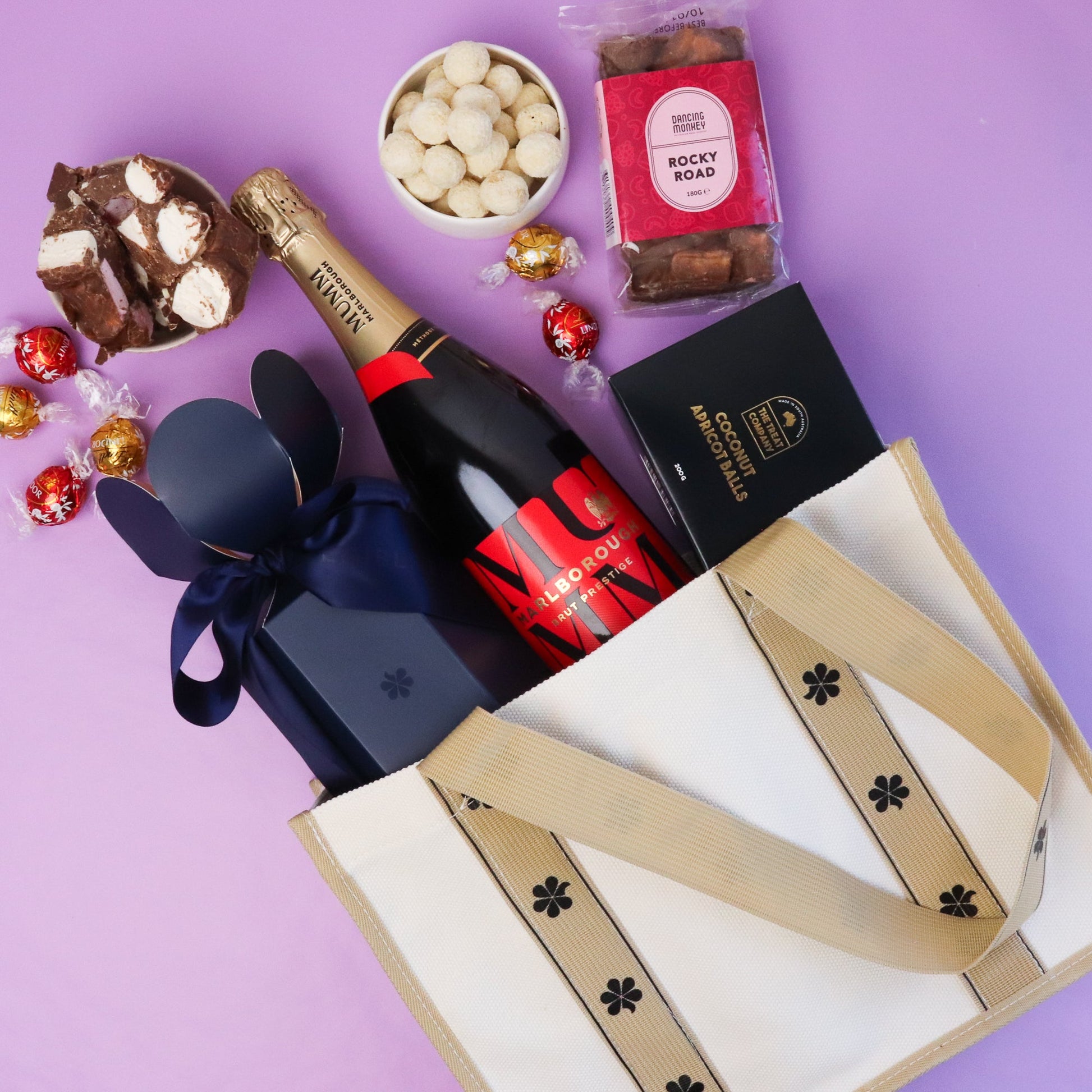 Champagne Edible Blooms Tote Bag