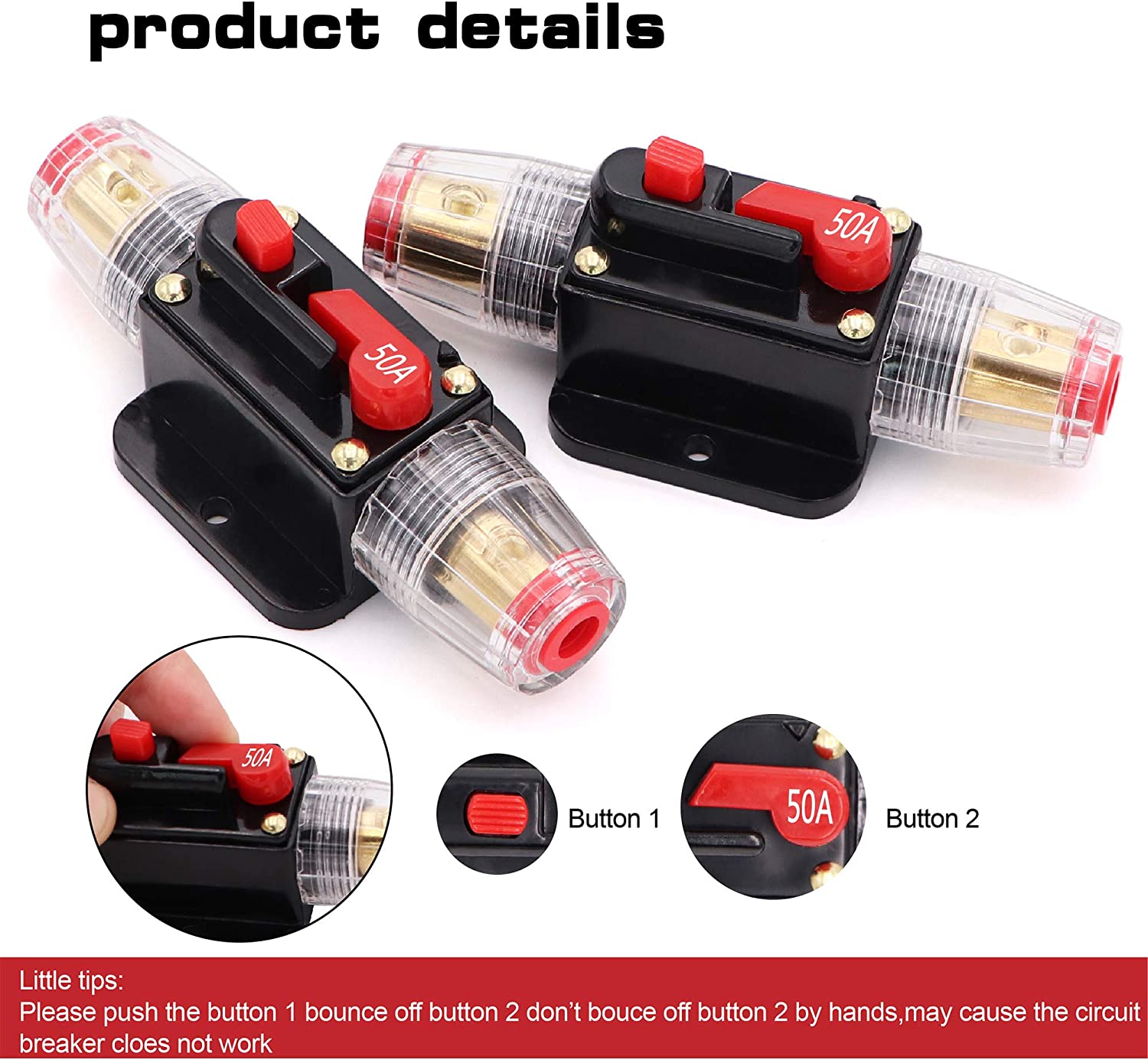 Manual reset fuse holder