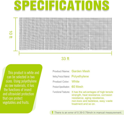 3 x 10M Insect Netting Vegetables Plant Crop Mesh Protection