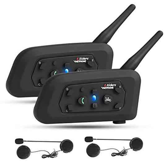 Motorcycle helmet intercom headset front view