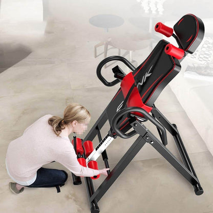 Gravity Heavy Duty Inversion Table With Headrest Adjustable Protective Belt Ba