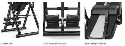 Inversion table ankle holders