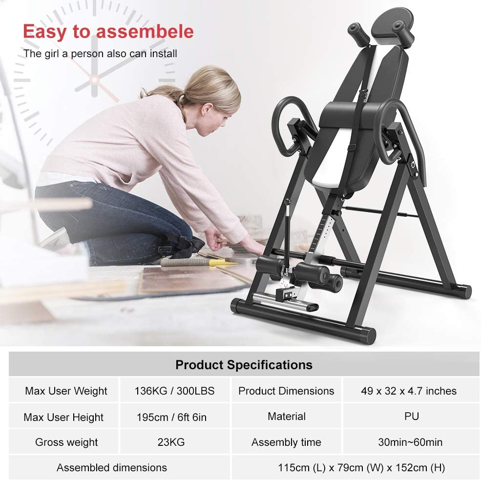 Folded inversion table for storage