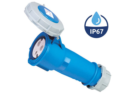 IP67 Heavy-Duty Caravan Power Lead Male and Female Connectors 16A