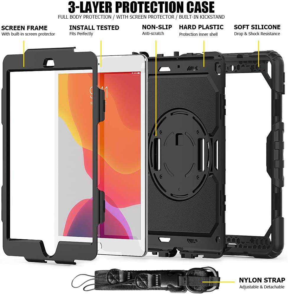 iPad 10.2 Case Rugged Shockproof Case