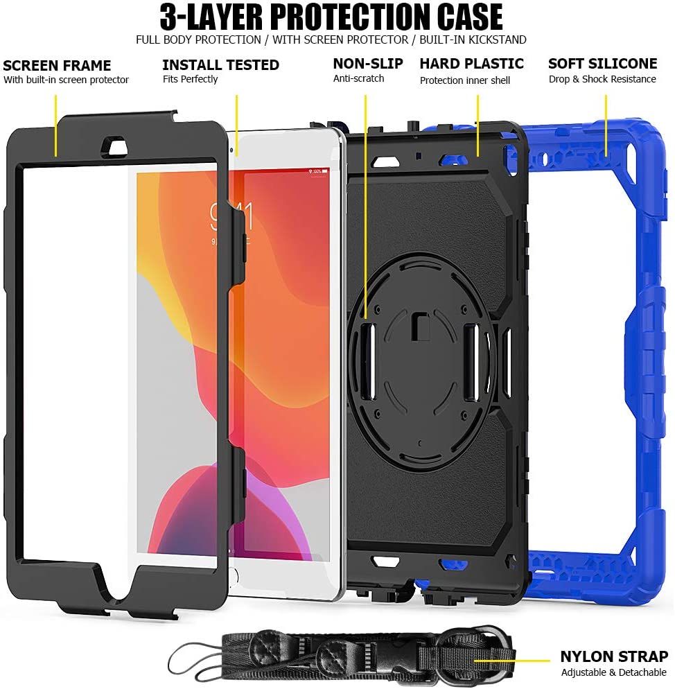 iPad 10.2 Case Rugged Shockproof Case
