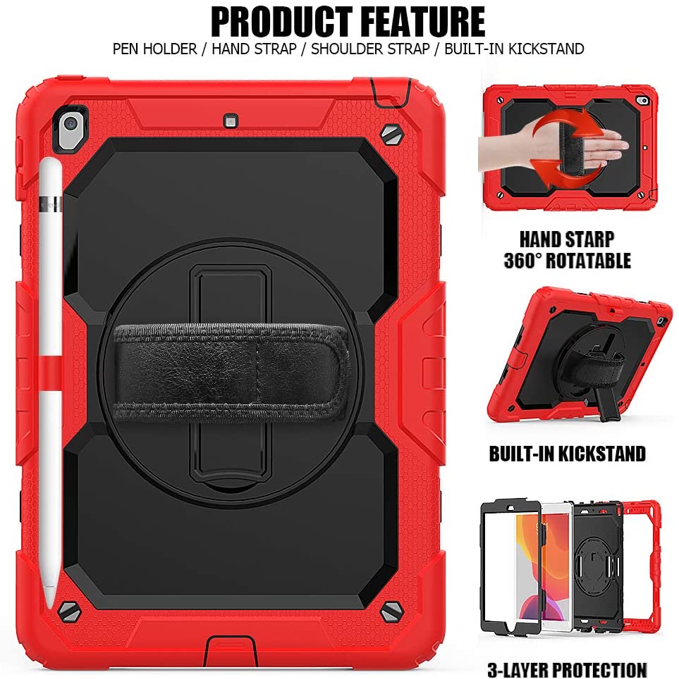 iPad 10.2 Case Rugged Shockproof Case