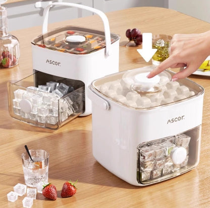 Press-style ice cube trays, ice storage containers, suitable for ice storage boxes