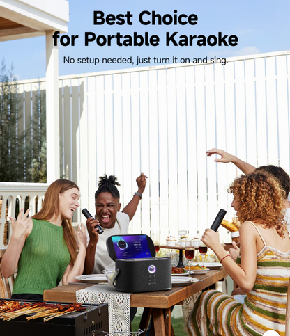 Ikarao S2 Karaoke Machine System With 8″ Touch Screen Wireless Mic