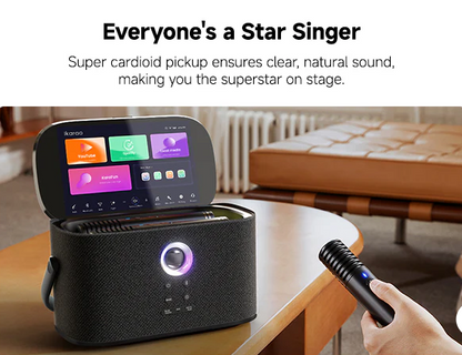 Ikarao S2 Karaoke Machine System With 8″ Touch Screen Wireless Mic