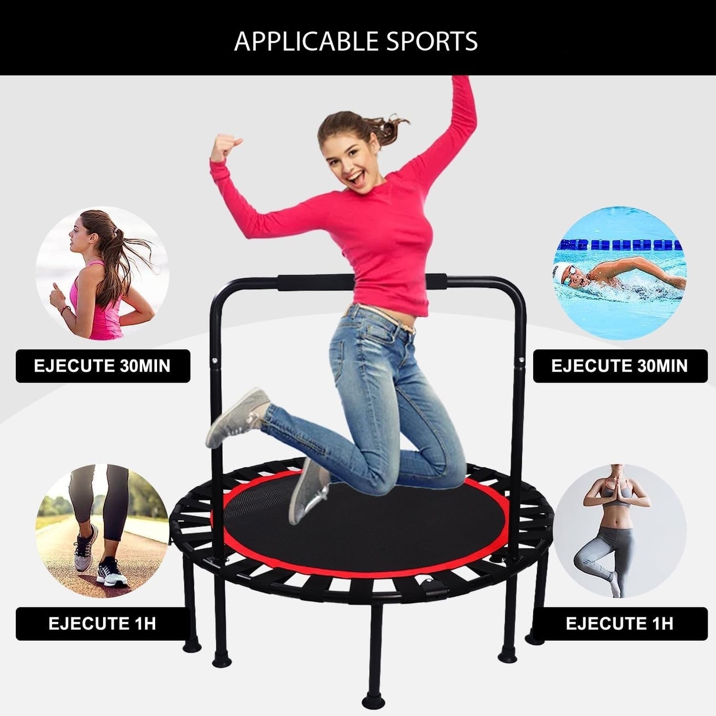 Mini Trampoline Rebounder 50"