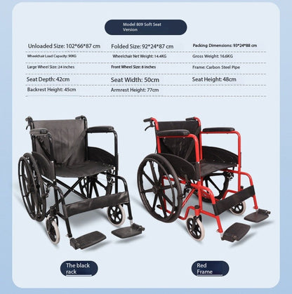 Portable Wheelchair Foldable Wheel Chair