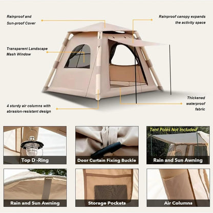 Inflatable Camping Tent with Pump