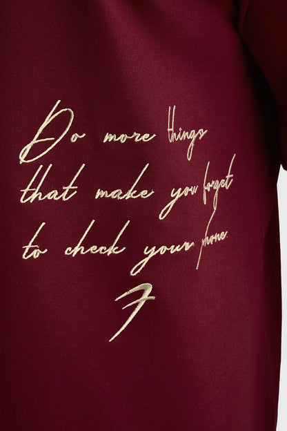 Inspiration Oversized T-shirt Maroon