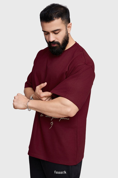 Inspiration Oversized T-shirt Maroon