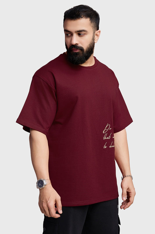 Inspiration Oversized T-shirt Maroon