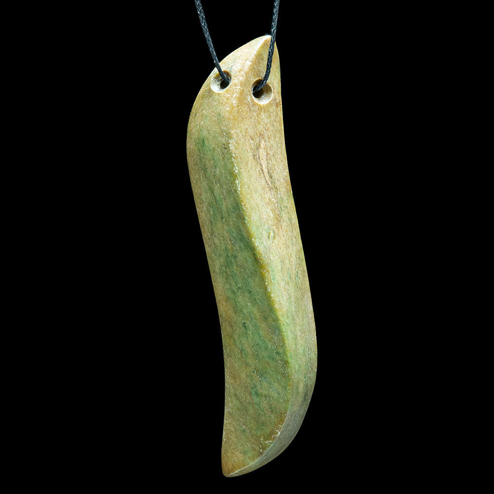 Large Flower Jade Drop by Madelyne Gourdin Pendant